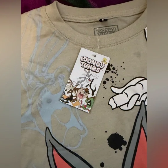 South Pole Bugs Bunny Beast Mode Kids T-Shirt - Beige - Picture 3 of 4